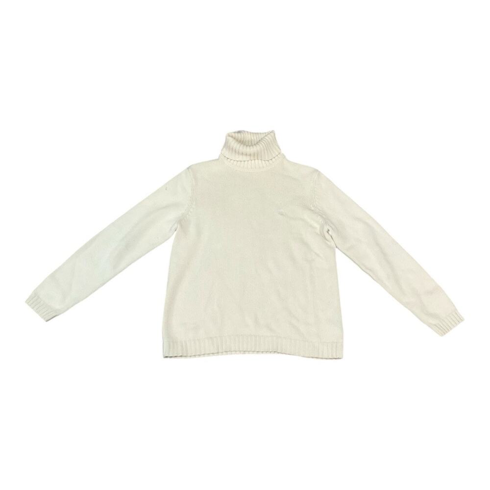 Ralph Lauren Turtleneck Sweater Women Medium 100% Cotton Vintage
